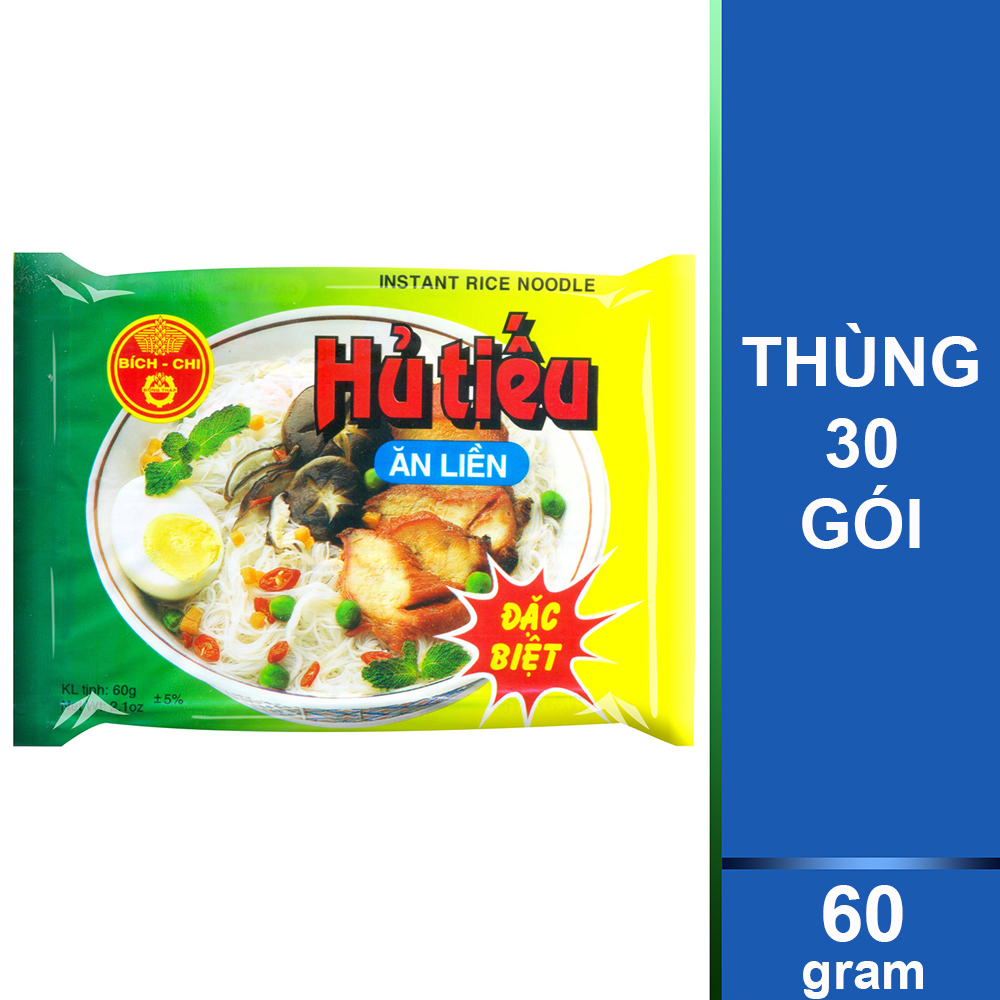 Thùng 30 Gói Hủ Tiếu Ăn Liền Đặc Biệt Bích Chi 60g